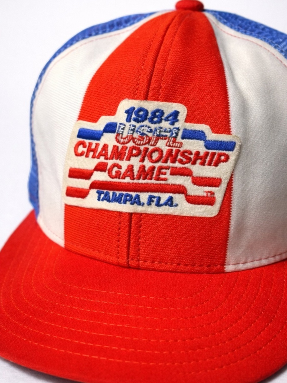 Vintage 1984 USFL Championship Snapback Hat Tampa Florida Trucker USA